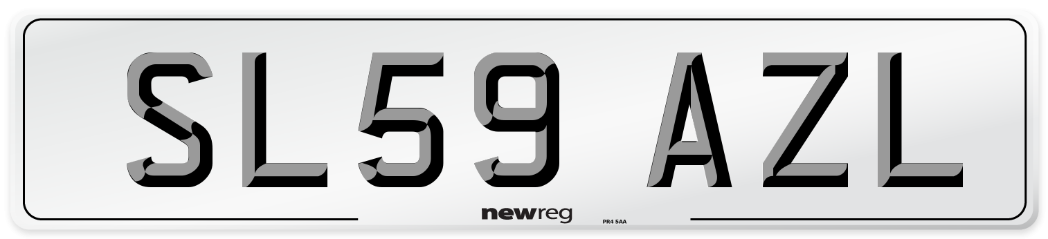 SL59 AZL Number Plate from New Reg
